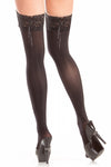 Stay Up Opaque Thigh Highs With Lace Welt One Size