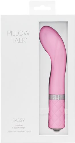 Pillow Talk Sassy G Spot Vibrator WSwarovski Crystal Pink