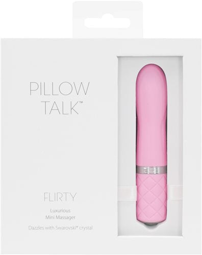 Pillow Talk Flirty Vibrator WSwarovski Crystal Pink