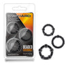 Stay Hard Beaded Cockrings 3 Pieces Black