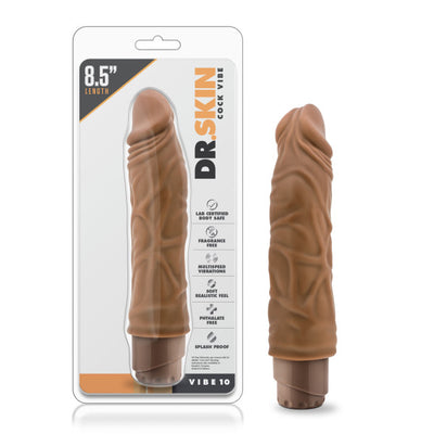 Dr Skin Cock Vibrator #10 Mocha Realistic Cock