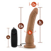 Dr. Skin 8.5 Vibrating Realistic Cock WSuction Cup Mocha"