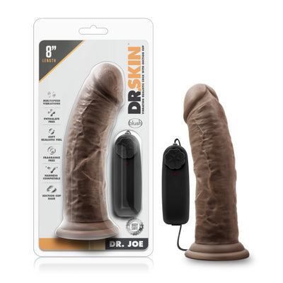 Dr. Skin Dr. Joe 8in Vibrating Cock With Suction Cup Chocolate