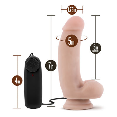 Loverboy The Quaterback Vibrating 7 Realistic Cock Vanilla
