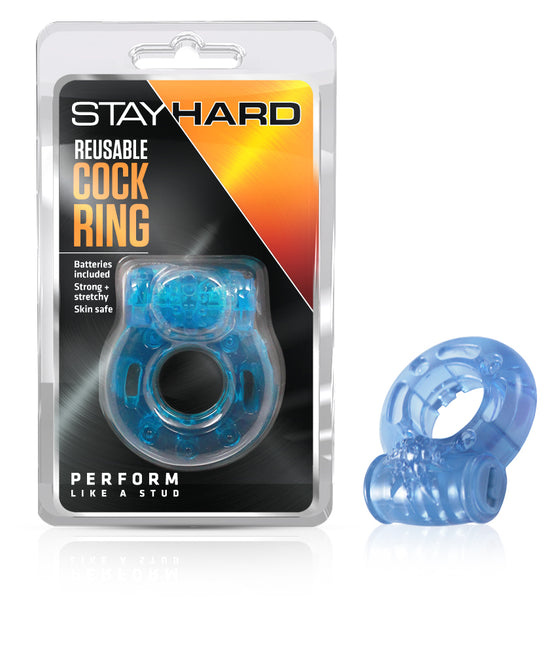 Reusable Vibrating Cockring Blue