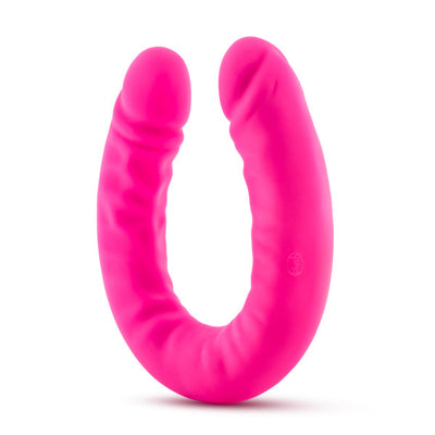 Ruse 18 Silicone Slim Double Dong Hot Pink 