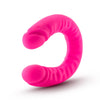 Ruse 18 Silicone Slim Double Dong Hot Pink "