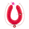 Ruse 18 Silicone Double Headed Dildo Cerise "