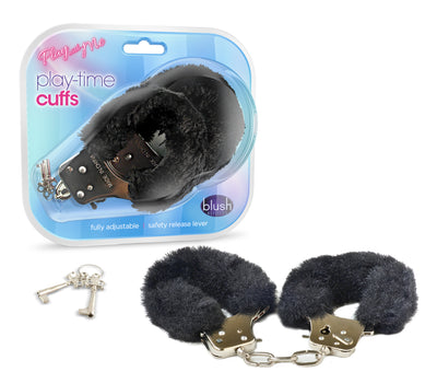 Playtime Cuffs Black Fur