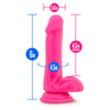 Neo 6 Dual Density Cock WBalls Neon Pink "