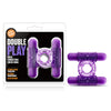 Play With Me Double Play Dual Vibrating Cockring Purple