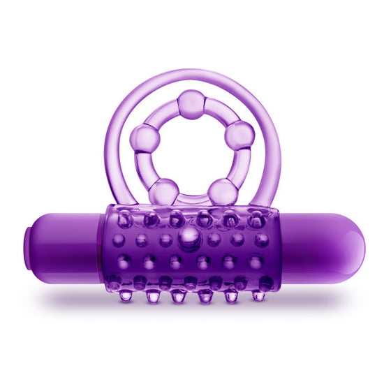 Play With Me The Player Vibrating Double Strap Cockring Purple