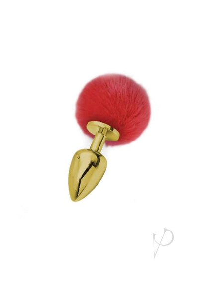 Flora Medium Gold Plug WRed Pom Pom