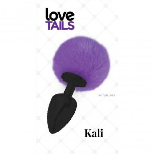 Kali Medium Black Plug Purple Pom Pom