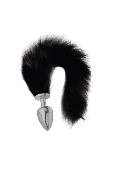 Juno Large Silver Plug WLong Black Tail
