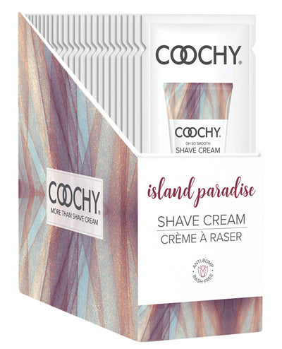 Coochy Shave Cream Island Paradise Foil 15 Ml 24 Pieces Display