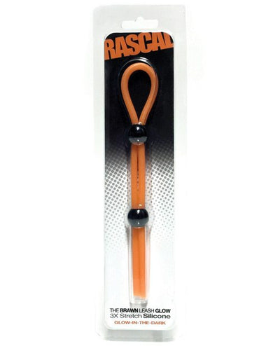Rascal Brawn Silicone Double Leash Glow Orange