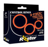 Rooster Control Rings Orange 3pk