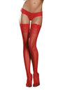 Lace Top Thigh High Red One Size