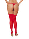 Thigh High Sheer Red One Size Queen Inmoulinin