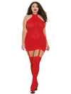 Sheer Garter Dress Red Queen