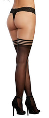 Strappy Top Sheer Thigh High One Size