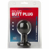 Round Butt Plug Medium Black