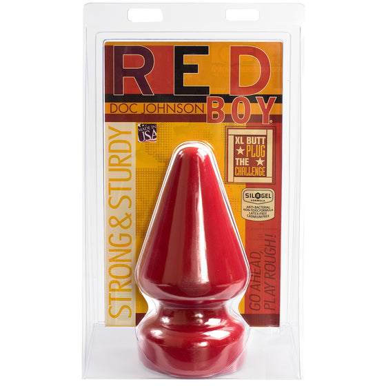 Red Boy Challenge 9in Extra Large Butt Plug -