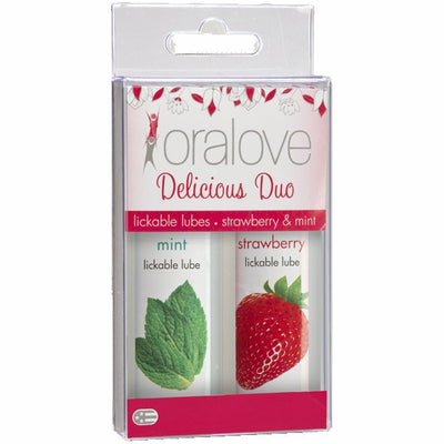 Oralove 2 Pack Lube Strawberry & Mint
