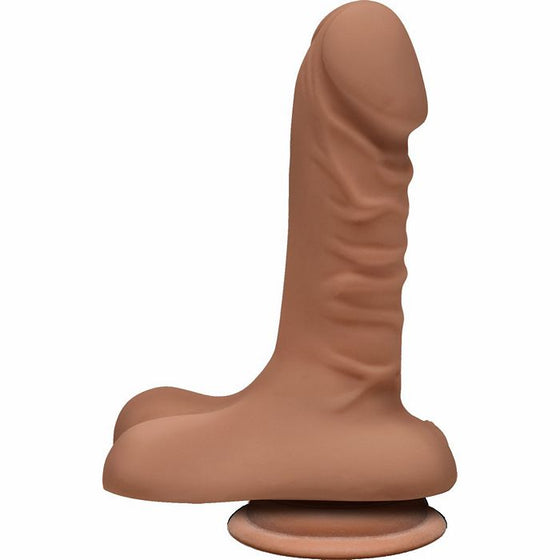 The D Super D 6 WBalls Caramel Tan Dildo "