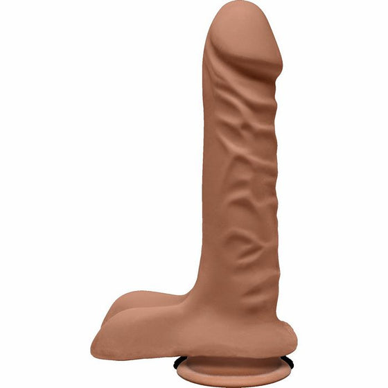 The D Super D 8 WBalls Caramel Tan Dildo "