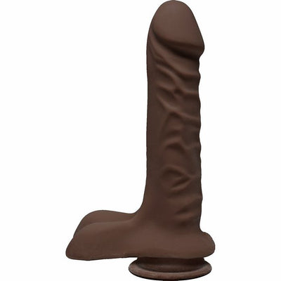 The D Super D 8 WBalls Chocolate Brown Dildo 