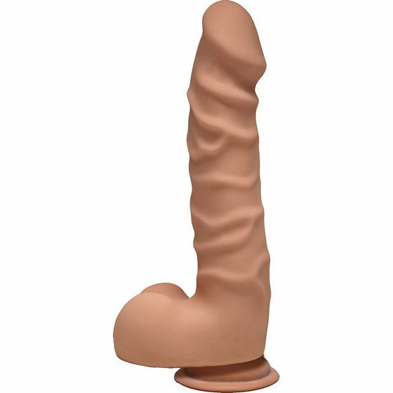 The D Ragin' D 7.5 WBalls Caramel Tan Dildo "