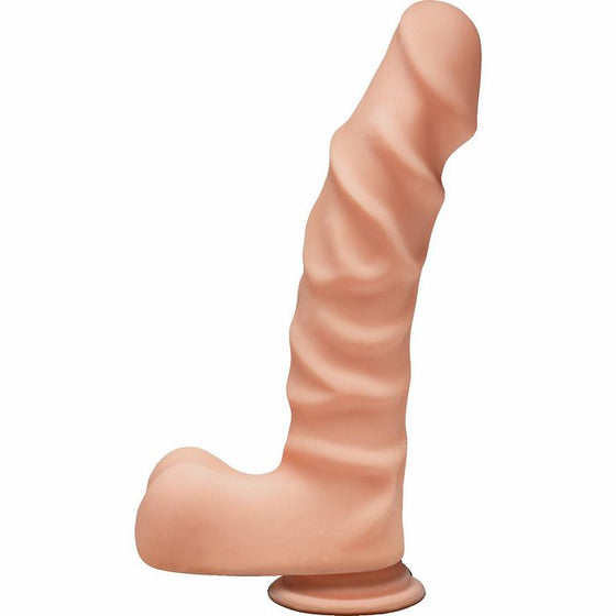 The D Ragin' D 9 WBalls Vanilla Beige Dildo "