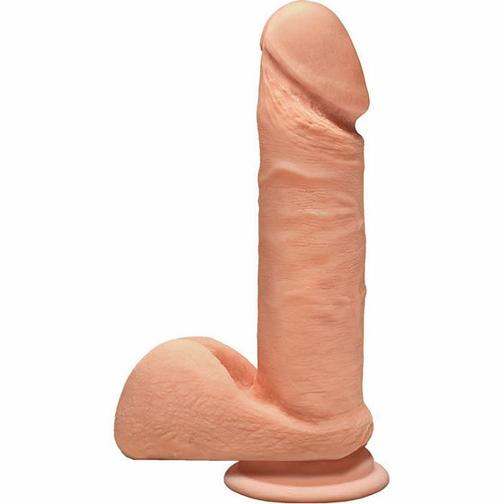 The D Perfect D 7 WBalls Vanilla Beige Dildo "