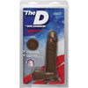 The D Perfect D 7 WBalls Chocolate Brown Dildo "