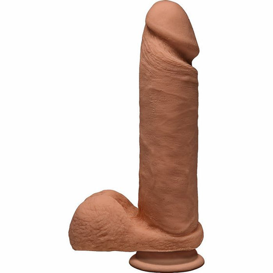 The D Perfect D 8 WBalls Caramel Tan Dildo "