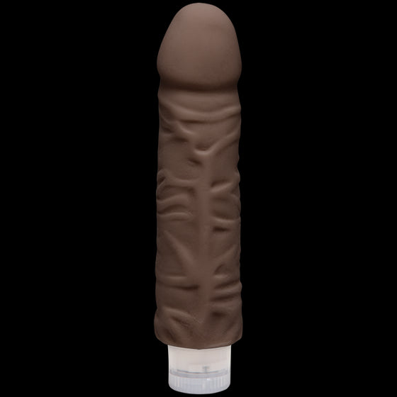 The D Shakin' D Vibrating 7 Ultraskyn Chocolate "