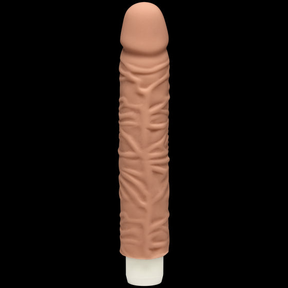 The D Shakin' D Vibrating 9 Ultraskyn Caramel "