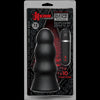 Kink Vibrating Silicone Butt Plug Rippled 7.5 Black "