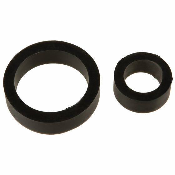 Titanmen Cock Rings Double Pack Silicone Black