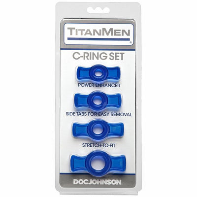 Titanmen Cock Ring Set Blue
