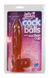 Jelly Cock & Balls WSuction Cup Red