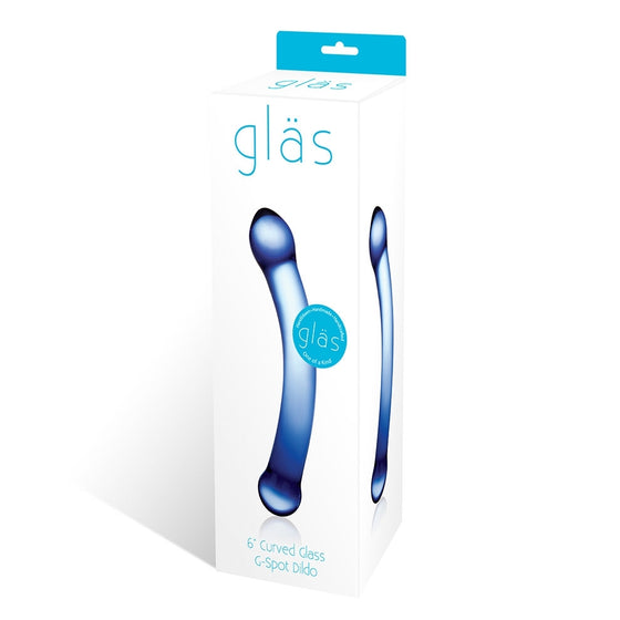Glas 6 Curved Glass GSpot Dildo "