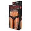 Crotchless Panties WPearl Beads Blk Small