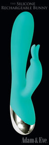 Adam & Eve Silicone Bunny Teal Rechargeable