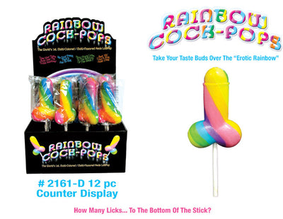 Rainbow Cock Pop 12 Pieces Display