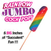Jumbo Rainbow Cock Pops 6 Pieces Display