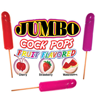 Jumbo Fruit Flavored Cock Pops 6 Pieces Display