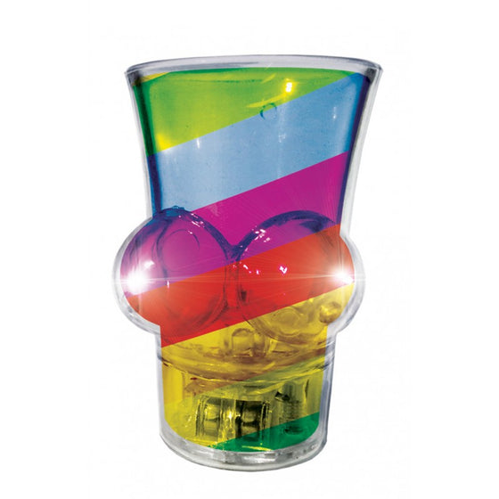 Light Up Rainbow Boobie Shot Glass